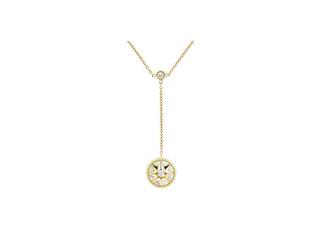 Dior Dior Rose des Vents Necklace In Yellow Gold Diamonds And Mother of Pearl - view 3