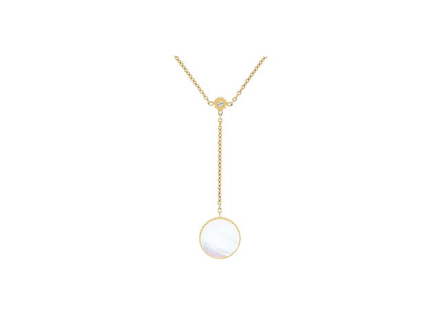 Dior Dior Rose des Vents Necklace In Yellow Gold Diamonds And Mother of Pearl - view 4