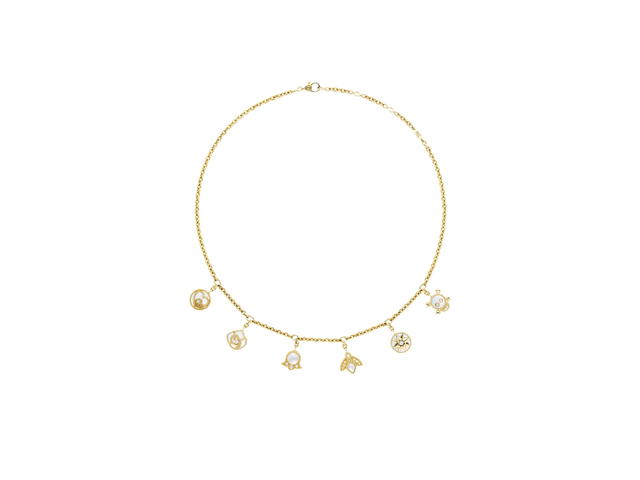 Dior Dior Rose des Vents Necklace In Yellow Gold Diamonds And Mother of Pearl Hardware Yellow Gold - view 1