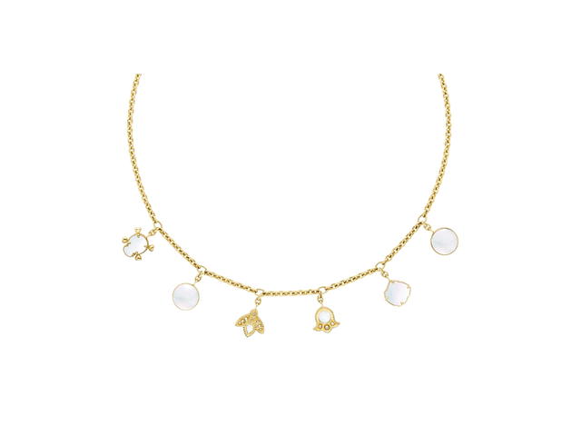 Dior Dior Rose des Vents Necklace In Yellow Gold Diamonds And Mother of Pearl Hardware Yellow Gold - view 3