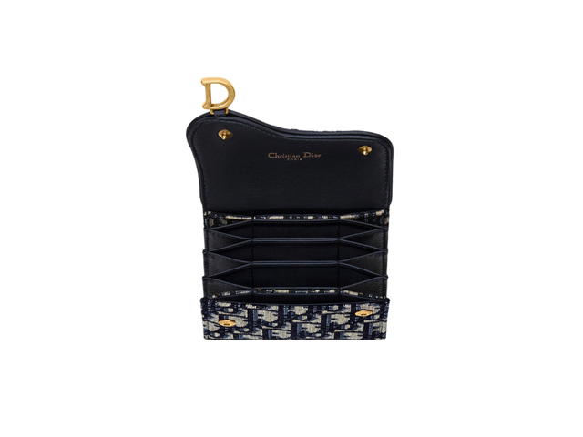 Dior Dior Saddle 5 Gusset Card Holder Blue Dior Oblique Jacquard - view 3