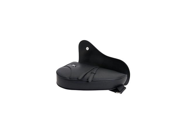 Dior Dior Saddle Bag In Black Grained Calfskin With Flowers Signature - view 3
