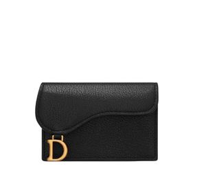 Buy Dior Saddle Flap Card Holder Black Goatskin at Sasom – Authentic and Ready to Ship