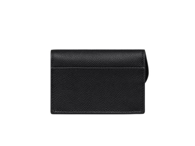 Dior Dior Saddle Flap Card Holder In Black Grained Calfskin With D Stirrup - view 2