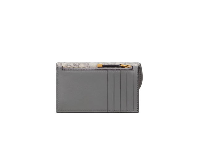 Dior Dior Saddle Flap Compact Zipped Card Holder Grey Dior Oblique Jacquard - view 4