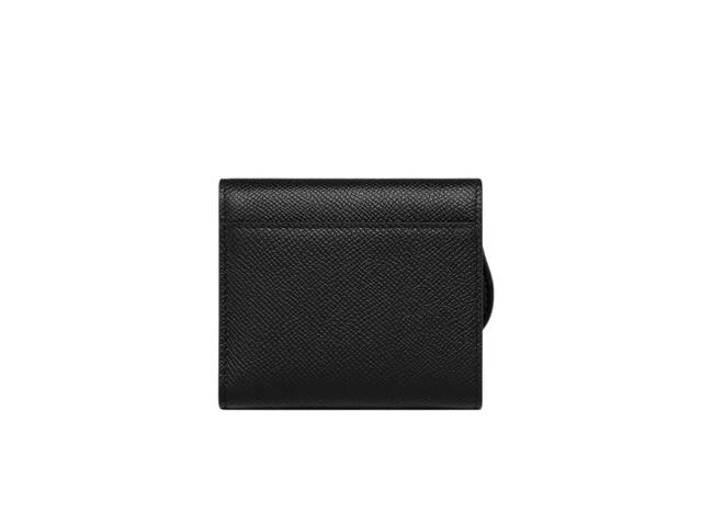 Dior Dior Saddle Lotus Wallet In Grained Calfskin With Gold-Tone Hardware Black - view 2