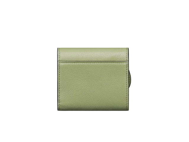 Dior Dior Saddle Lotus Wallet In Goatskin With Gold-tone Hardware Ethereal Green - view 2