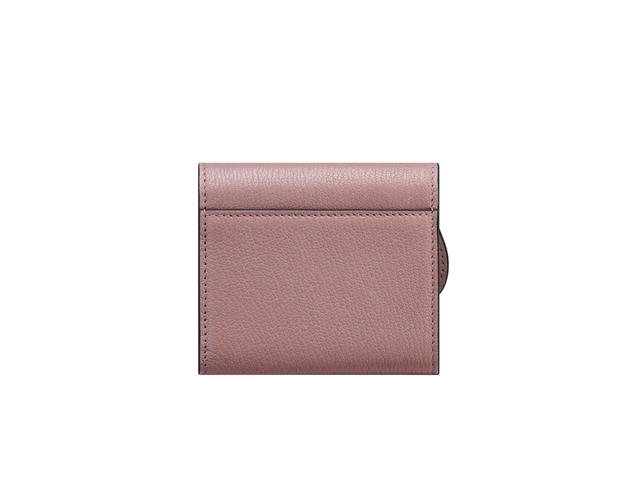 Dior Dior Saddle Lotus Wallet In Goatskin With Gold-tone Hardware Peony Pink - view 2
