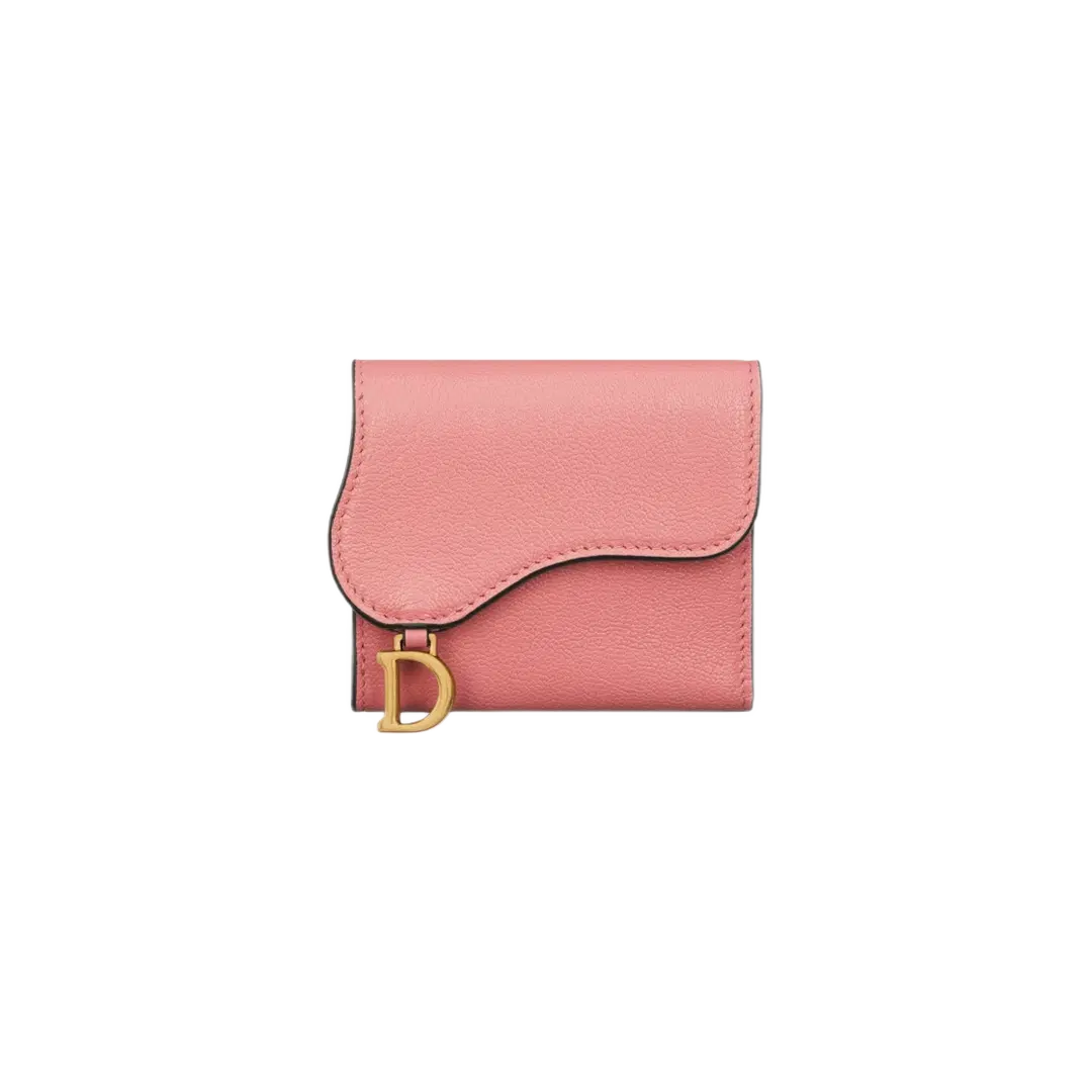 Dior Dior Saddle Lotus Wallet Light Pink Goatskin