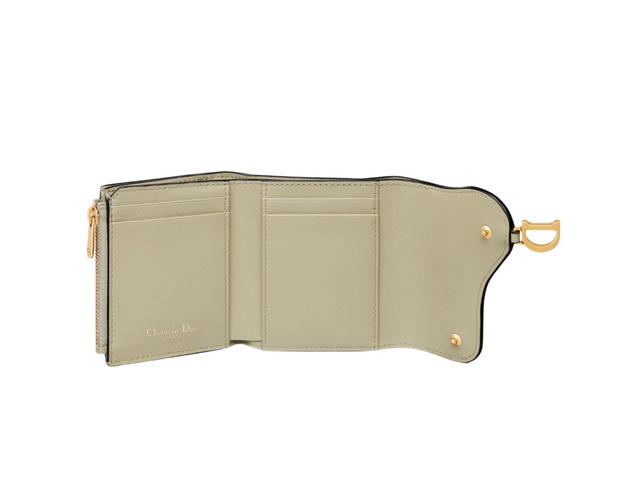 Dior Dior Saddle Lotus Wallet Sage Green Goatskin - view 3