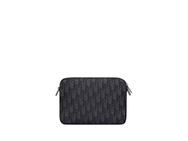 Dior Dior Saddle Triple Pouch In Black Dior Oblique Jacquard - view 2