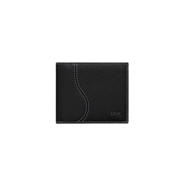 Dior Dior Saddle Wallet Black Grained Calfskin Leather Marquetry - view 1