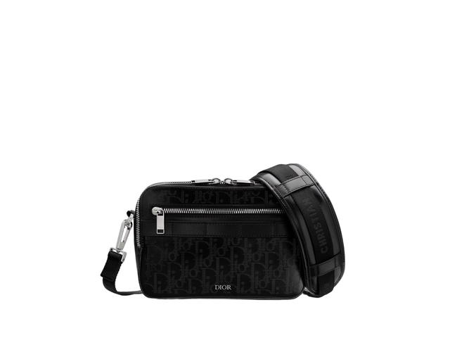 Dior Dior Safari Messenger Bag In Black Dior Oblique Galaxy Leather - view 1