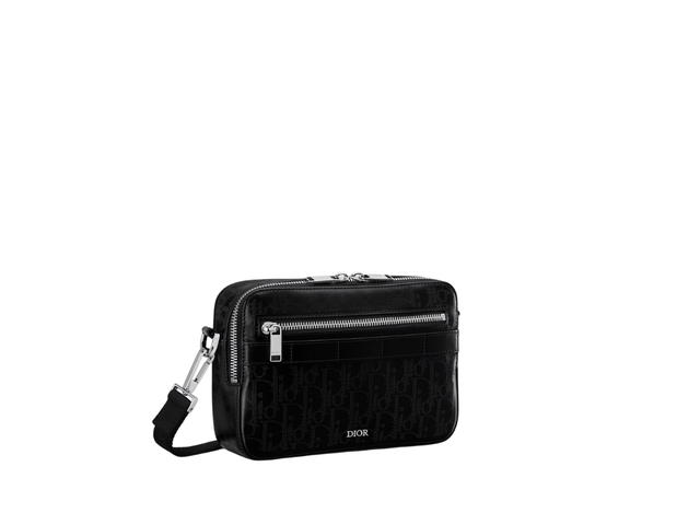 Dior Dior Safari Messenger Bag In Black Dior Oblique Galaxy Leather - view 2
