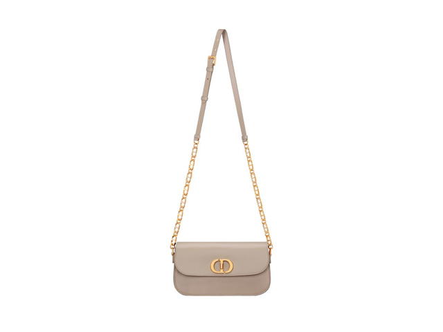 Dior Dior Small 30 Montaigne Avenue Bag In Powder Beige Box Calfskin With Gold-Finish Metal And Tonal Enamel - view 3