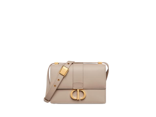 Dior Dior Small 30 Montaigne Bag In Powder Beige Calfskin With Gold-Finish Metal Hardware - view 1