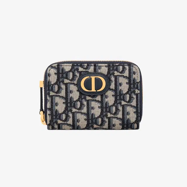 Dior Dior Small 30 Montaigne Voyageur Coin Purse Blue Dior Oblique Jacquard - view 1