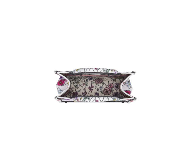 Dior Dior Small Dior Book Tote Bag In White Multicolor Florilegio Embroidery With Christian Dior Paris Signature - view 2