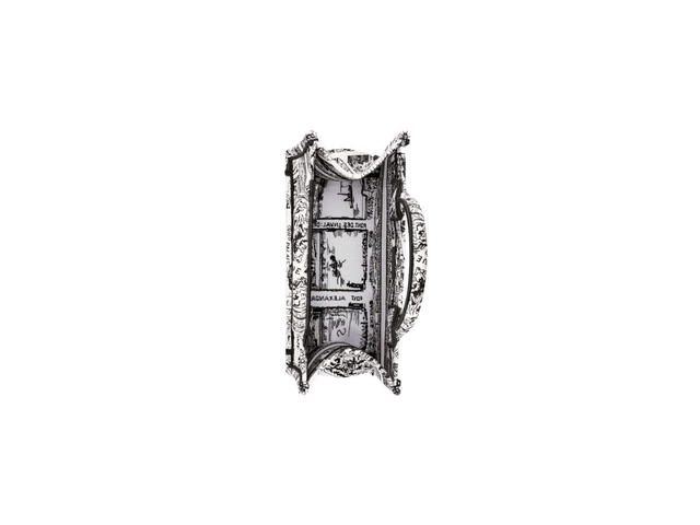Dior Dior Small Dior Book Tote In White And Black Plan De Paris Embroidery - view 3