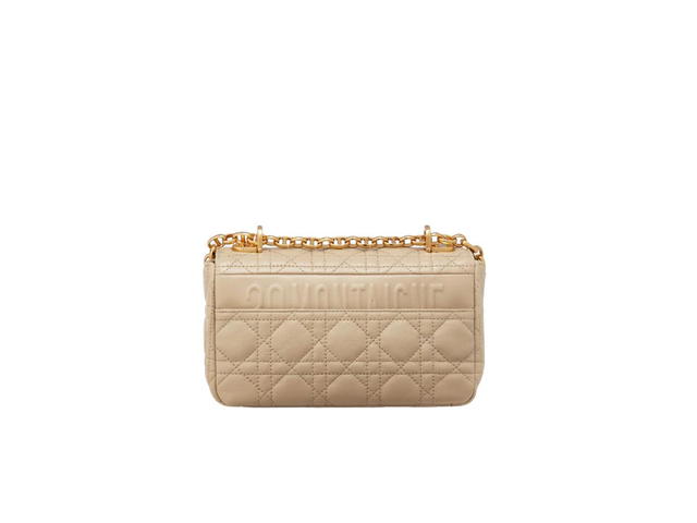 Dior Dior Small Dior Caro Bag In Beige Supple Calfskin With Cannage Stitching - view 2