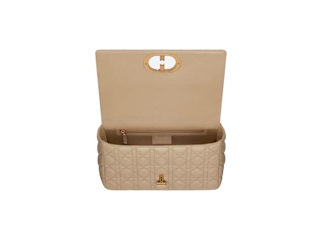 Dior Dior Small Dior Caro Bag In Beige Supple Calfskin With Cannage Stitching - view 3