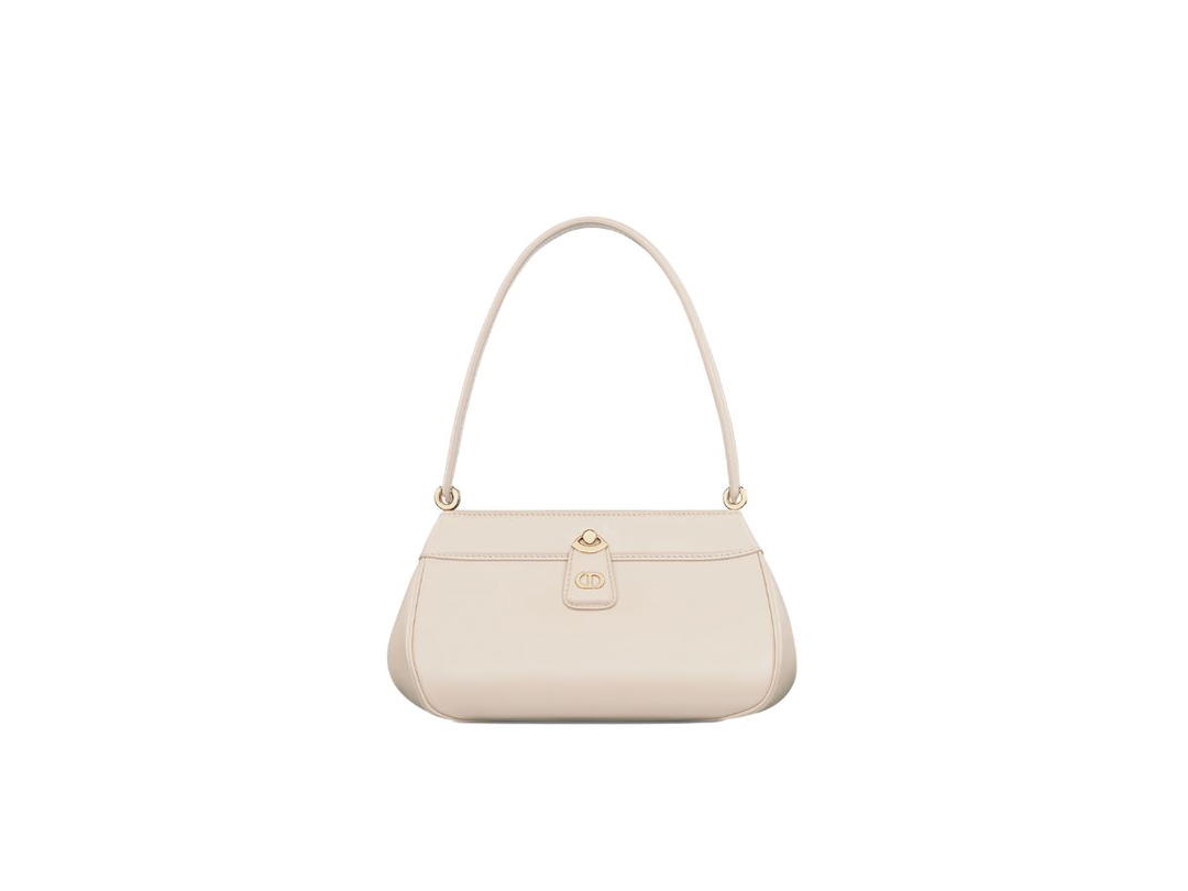 Dior Dior Small Dior Key Bag In Dusty Ivory Box Calfskin With Retro Charm