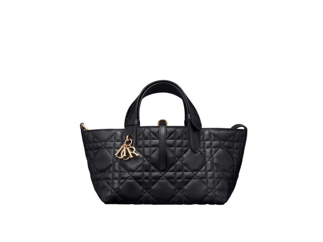 Dior Dior Small Dior Toujours Bag In Black Macrocannage Calfskin - view 2