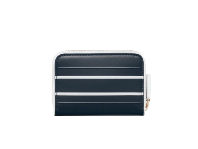 Dior Dior Small Dior Vibe Voyageur Card Holder In Blue Calfskin With Gold-Finish Metal Hardware - view 2