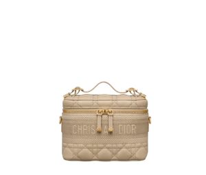Buy Dior Small Diortravel Vanity Case Beige Cannage Lambskin at Sasom – Authentic and Ready to Ship