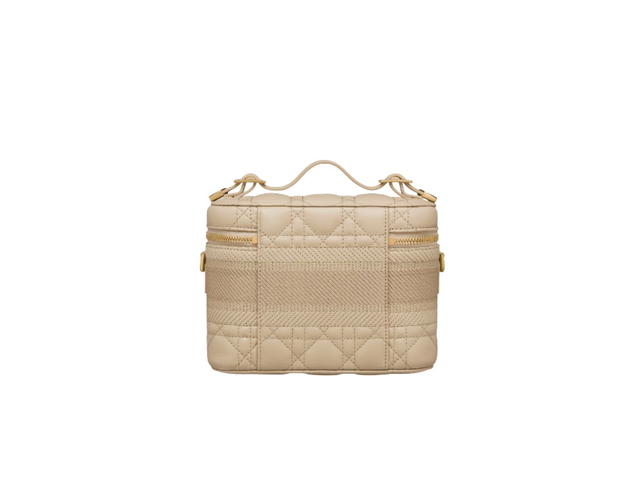 Dior Dior Small Diortravel Vanity Case Beige Cannage Lambskin - view 3