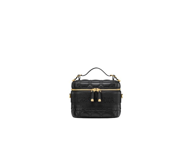 Dior Dior Small DiorTravel Vanity Case Black Cannage Lambskin - view 1