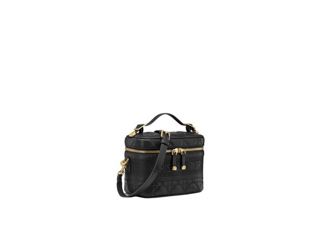 Dior Dior Small DiorTravel Vanity Case Black Cannage Lambskin - view 2