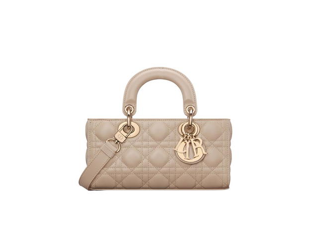 Dior Dior Small Lady D-Joy Bag In Powder Beige Cannage Lambskin - view 1