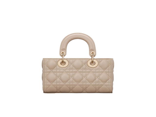 Dior Dior Small Lady D-Joy Bag In Powder Beige Cannage Lambskin - view 2