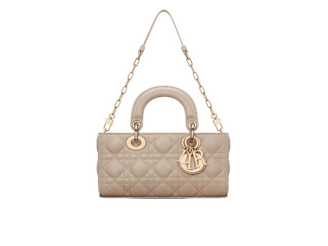 Dior Dior Small Lady D-Joy Bag In Powder Beige Cannage Lambskin - view 3
