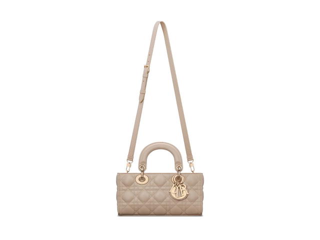 Dior Dior Small Lady D-Joy Bag In Powder Beige Cannage Lambskin - view 4