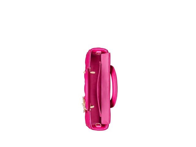 Dior Dior Small Lady D-Joy Bag In Rani Pink Cannage Lambskin With Gold-Finish Metal - view 3