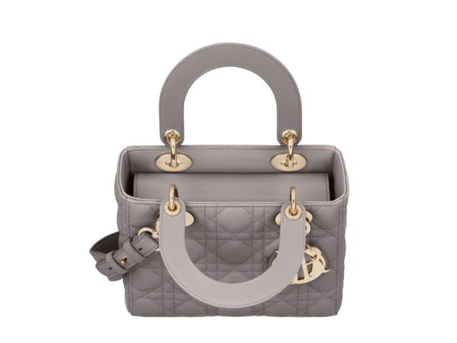 Dior Dior Small Lady Dior My Abcdior Bag Steel Grey Cannage Lambskin - view 3