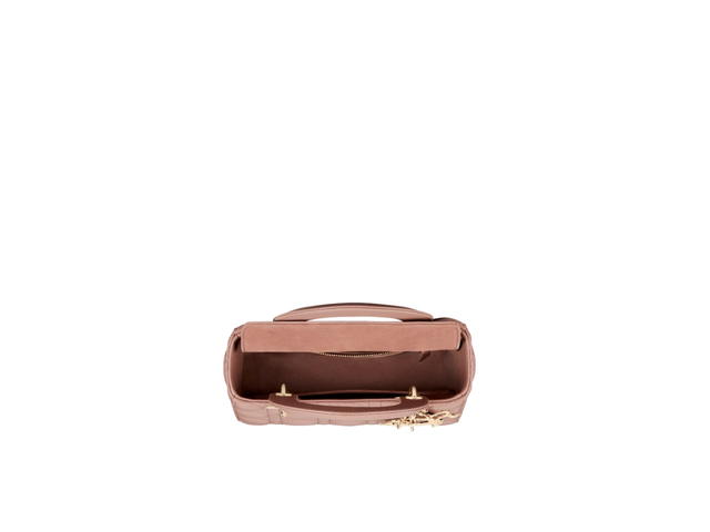 Dior Dior Small Lady Dior My Abcdior Bag In Blush Cannage Lambskin With Gold-Finish Metal Hardware - view 2