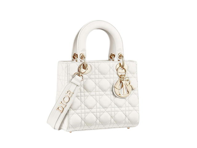 Dior Dior Small Lady Dior My ABCDior Bag In Cannage Lambskin With Gold-tone Hardware Latte - view 2