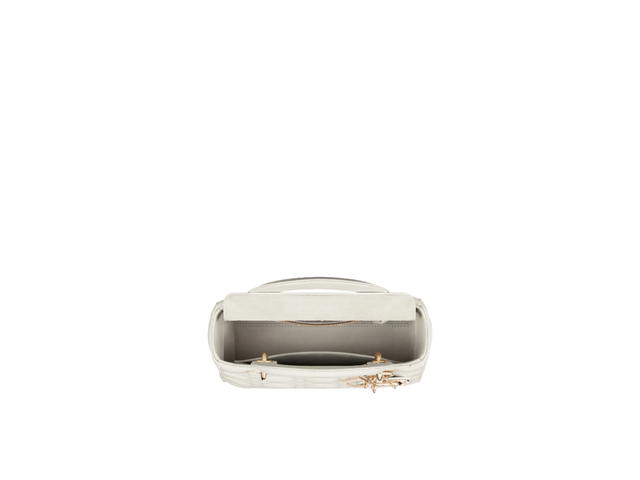 Dior Dior Small Lady Dior My Abcdior Bag In Latte Cannage Lambskin With Gold-Finish Metal Hardware - view 2