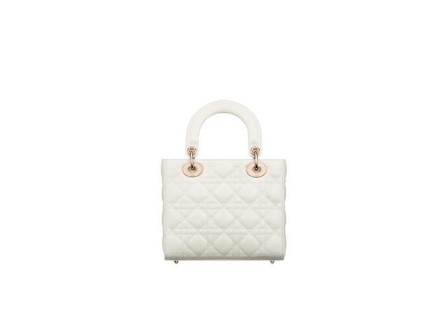 Dior Dior Small Lady Dior My Abcdior Bag In Latte Cannage Lambskin With Gold-Finish Metal Hardware - view 3