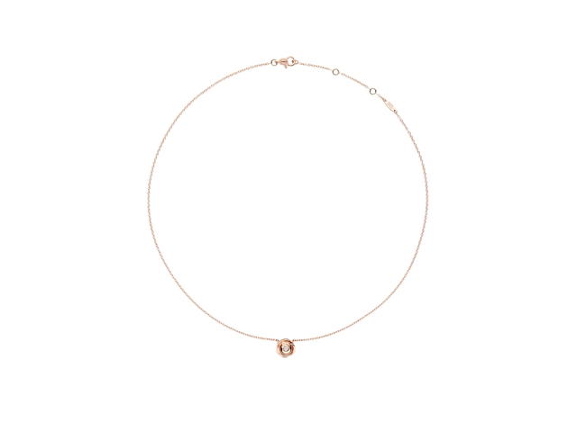 Dior Dior Small Rose Dior Couture Necklace In 18K Pink Gold And Diamonds - view 1
