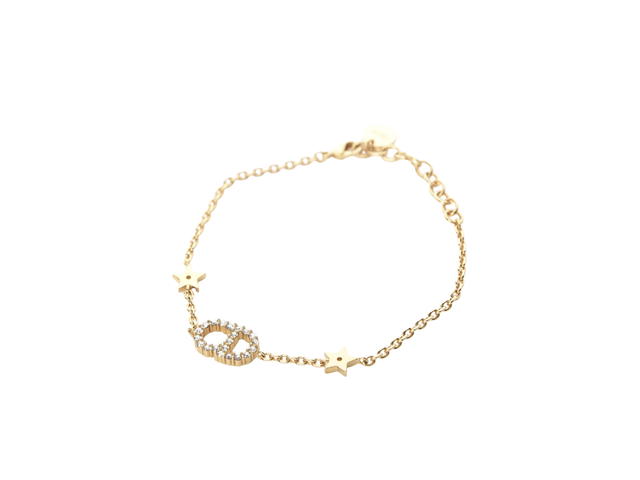 Dior Dior Star Crystal Bracelet Set In Gold Hardware With Crystal - view 2