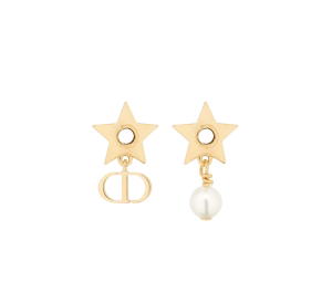 Buy Dior Star Earrings In Gold-Finish Metal With A White Resin Pearl And Mirrors at Sasom – Authentic and Ready to Ship