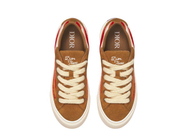 Dior Dior Tears B33 Sneaker Red Multicolor Mohair And Brown Suede (Limited And Numbered Edition) - view 3