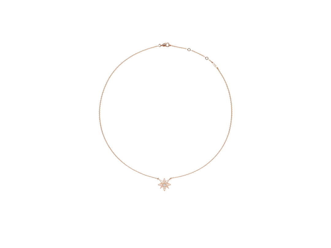 Dior Dior Étoile Des Vents Necklace In Pink Gold And Diamonds