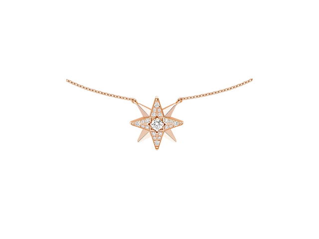 Dior Dior Étoile Des Vents Necklace In Pink Gold And Diamonds - view 2