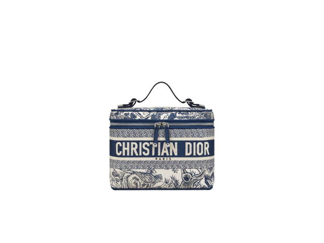 Dior Dior Travel Vanity Case Blue Toile De Jouy Embroidery - view 1