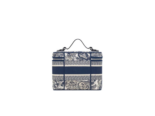 Dior Dior Travel Vanity Case Blue Toile De Jouy Embroidery - view 2